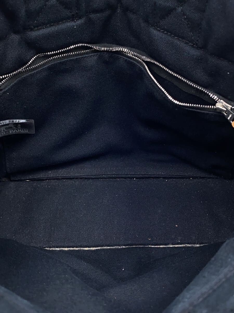 HERMES tote bag cotton BLK 6