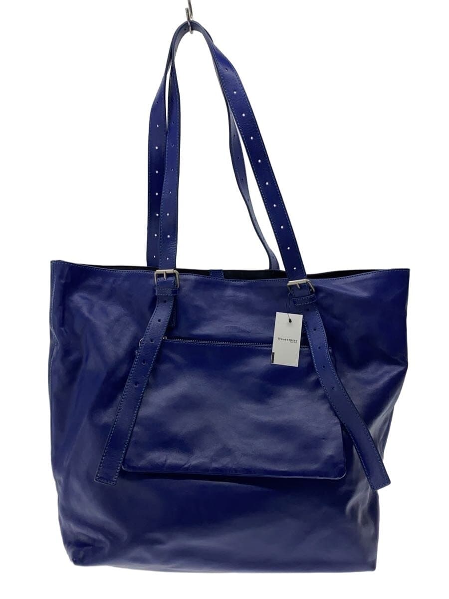MM6 Tote Bag Cowhide BLU Solid S41WC0009 SX9286
