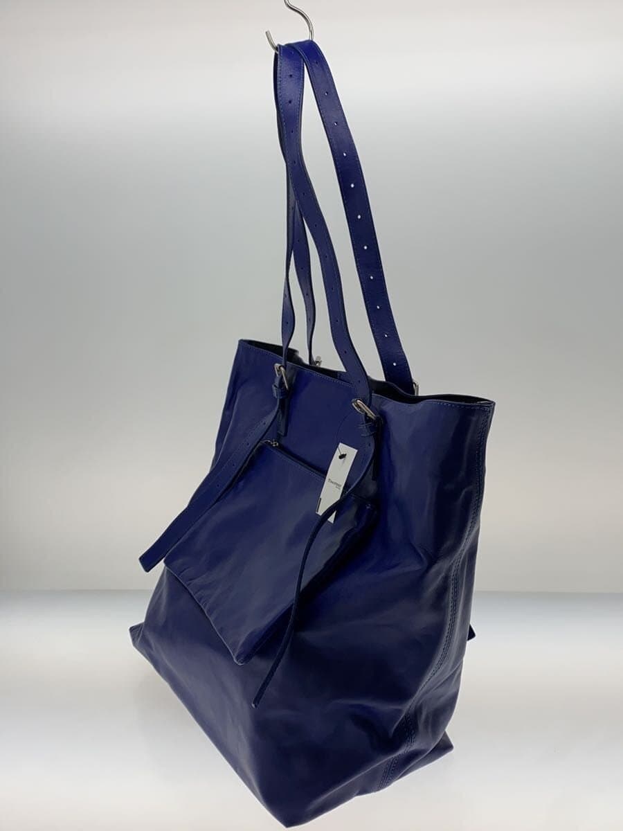 MM6 Tote Bag Cowhide BLU Solid S41WC0009 SX9286 2