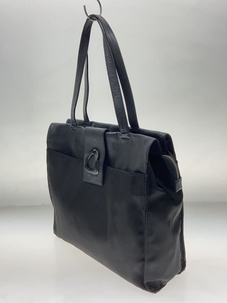 ear PAPILLONNER tote bag leather BLK plain 2