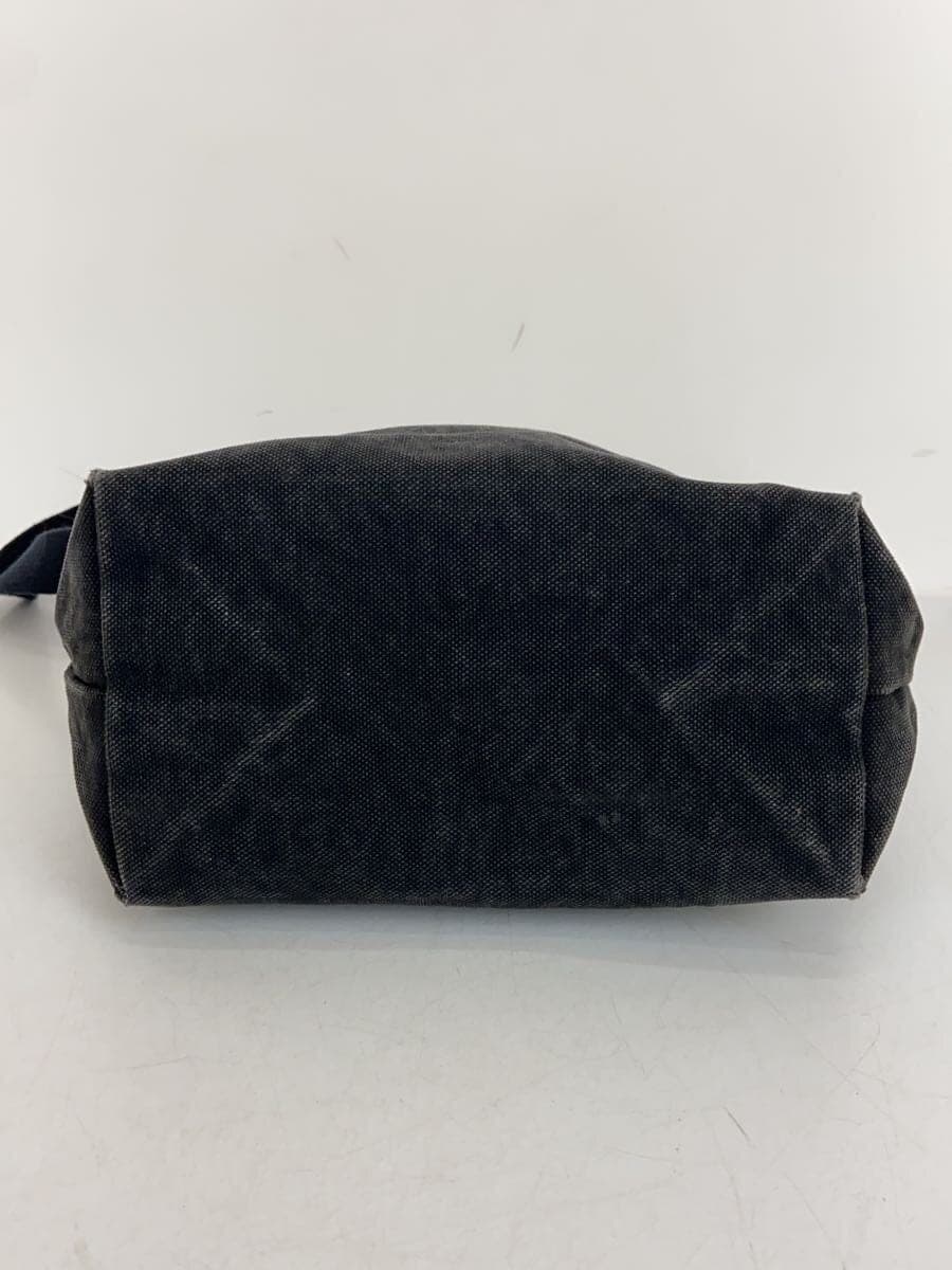 Hinomoto Canvas Shoulder Bag Canvas Black Solid Color 4