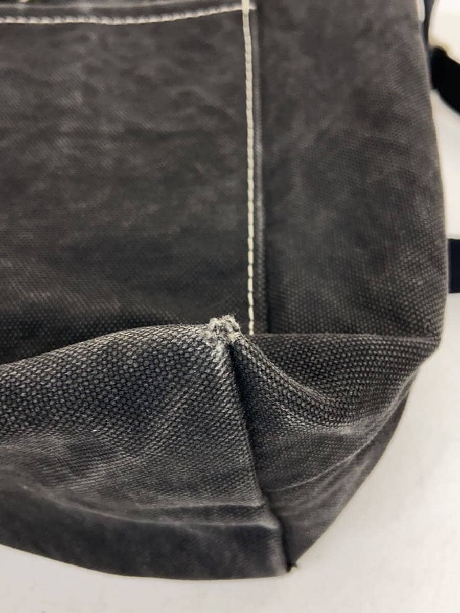 Hinomoto Canvas Shoulder Bag Canvas Black Solid Color 7