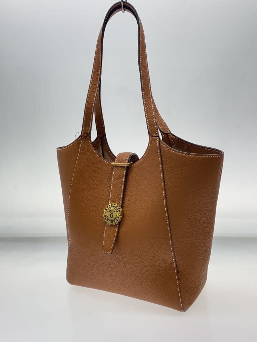 STACCATO Tote Bag Leather Camel Solid 2