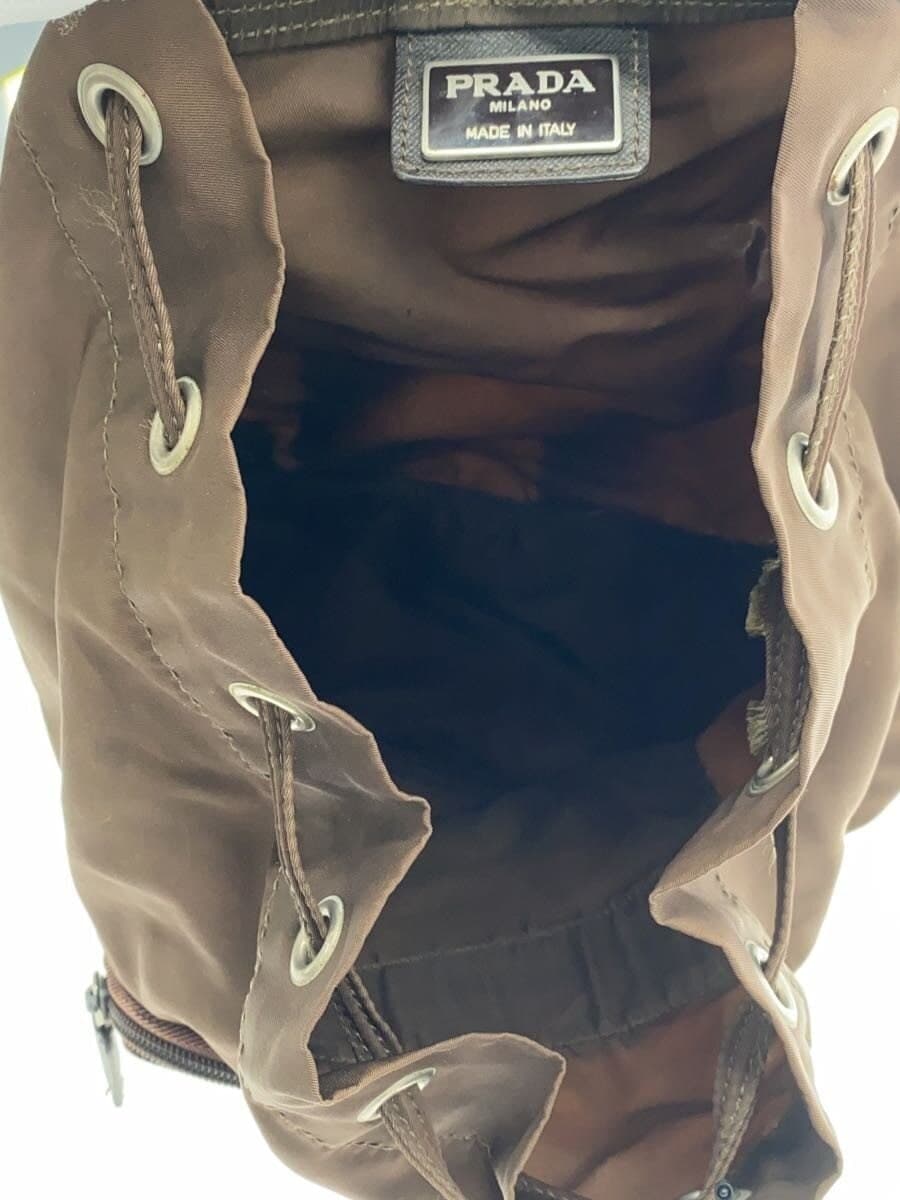 PRADA Triangle Logo Triangle Logo With Wear Backpack Nylon BRW 6