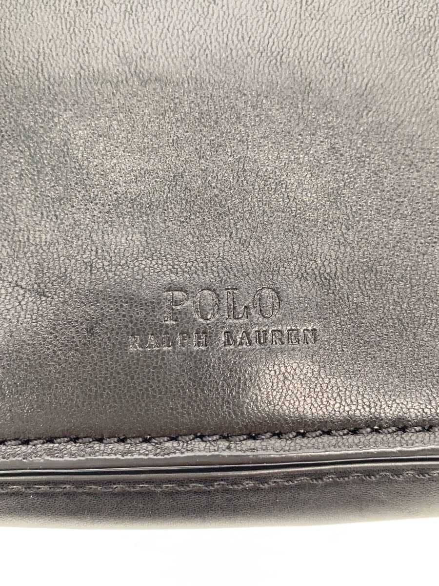 POLO RALPH LAUREN90s 00s Fur Shoulder Bag Made in Italy Leather BLK 5
