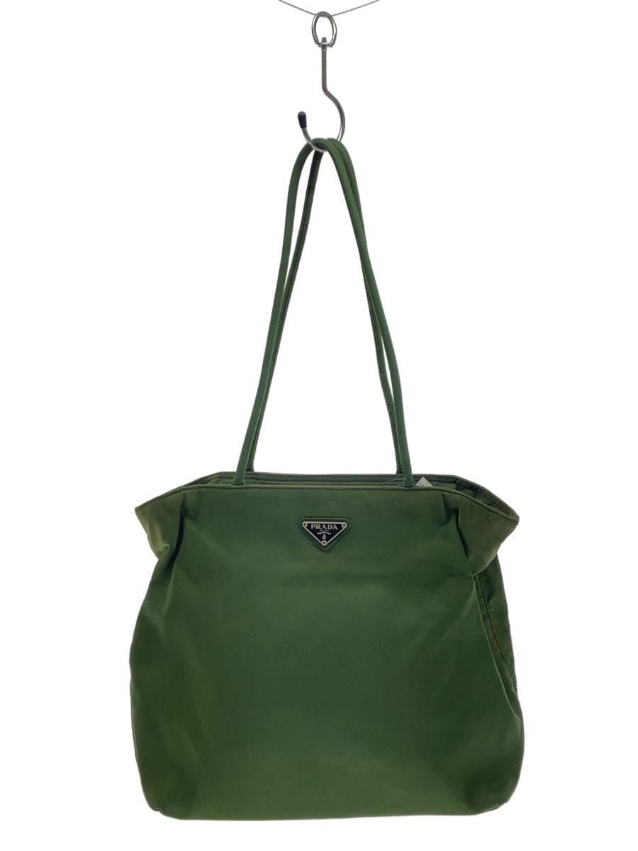 PRADA Triangle Logo Triangle Logo With Wear Tote Bag Nylon GRN