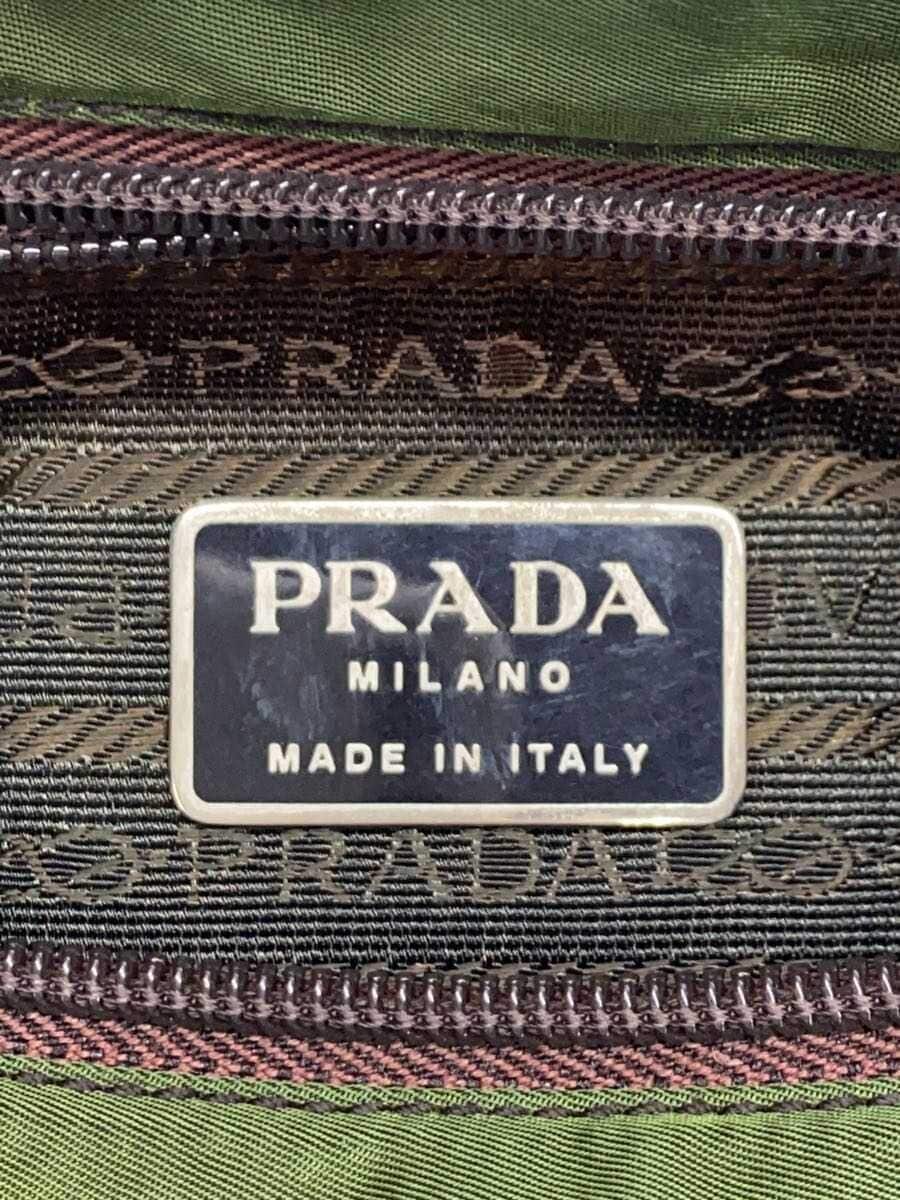 PRADA Triangle Logo Triangle Logo With Wear Tote Bag Nylon GRN 5