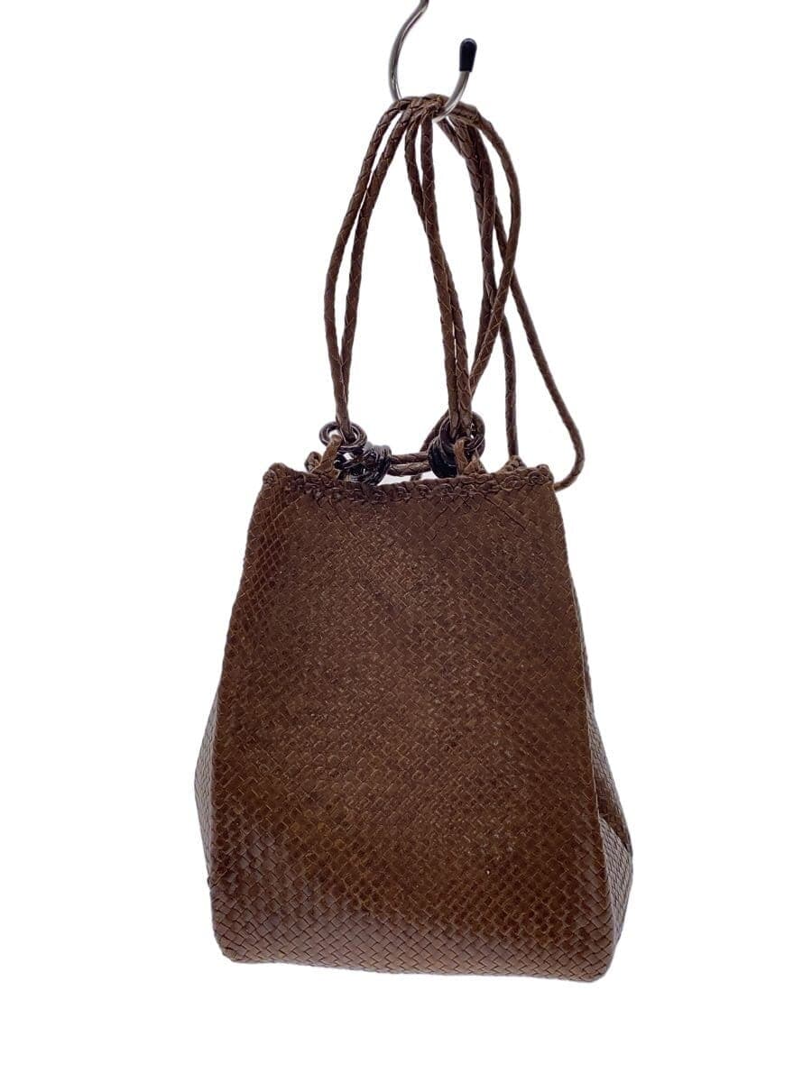 JURGEN LEHL Shoulder Bag Leather BRW Solid Color