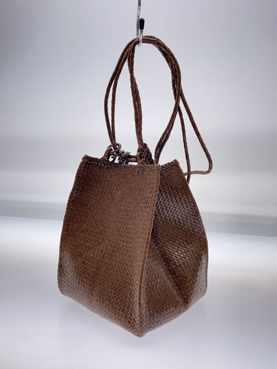 JURGEN LEHL Shoulder Bag Leather BRW Solid Color 2