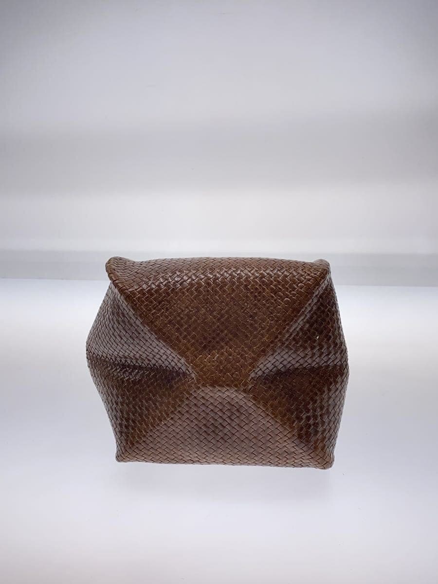 JURGEN LEHL Shoulder Bag Leather BRW Solid Color 4