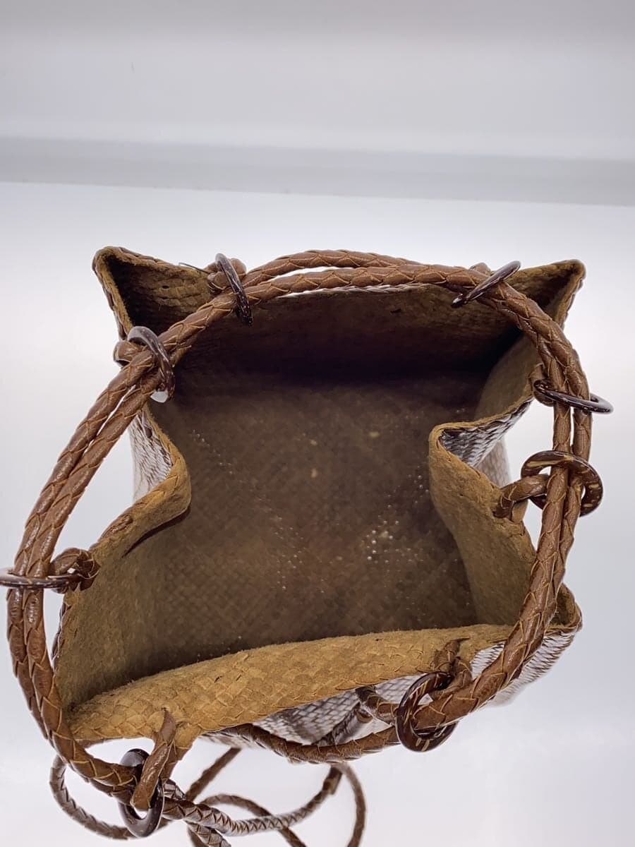 JURGEN LEHL Shoulder Bag Leather BRW Solid Color 6