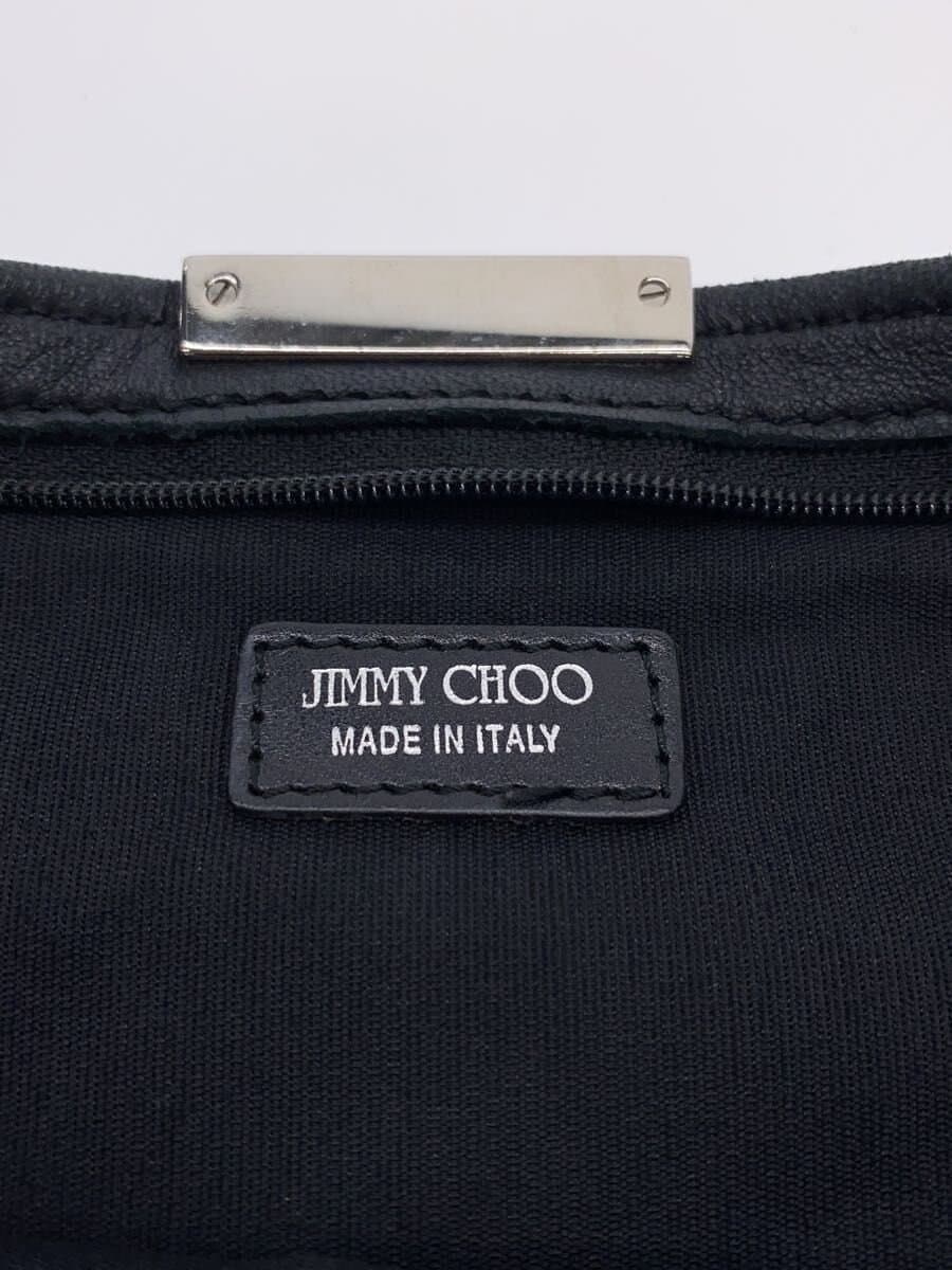 JIMMY CHOO Star Studs Clutch Bag Leather BLK 5