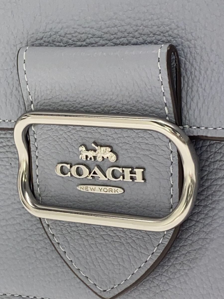 COACH Shoulder Bag Leather BLU cl-461 5