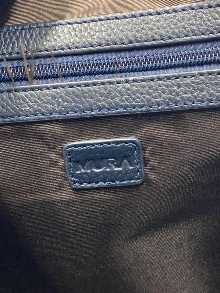 MURA Briefcase Leather NVY Solid 5