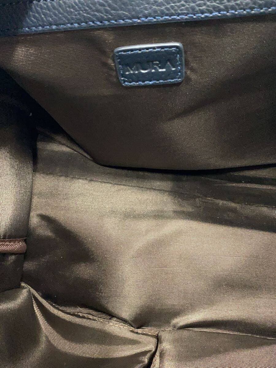 MURA Briefcase Leather NVY Solid 6
