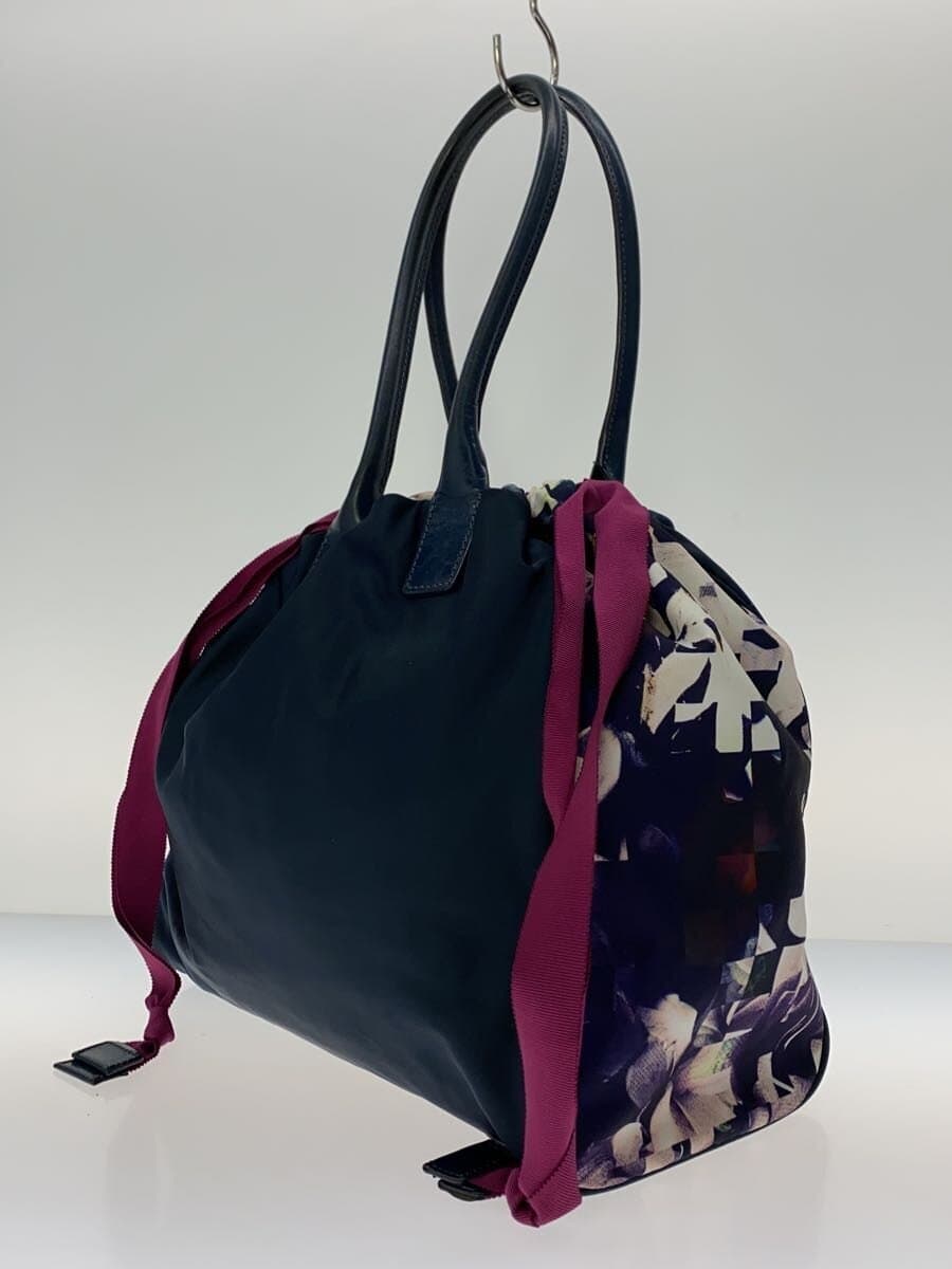 Paul Smith Tote Bag Nylon NVY Floral 2