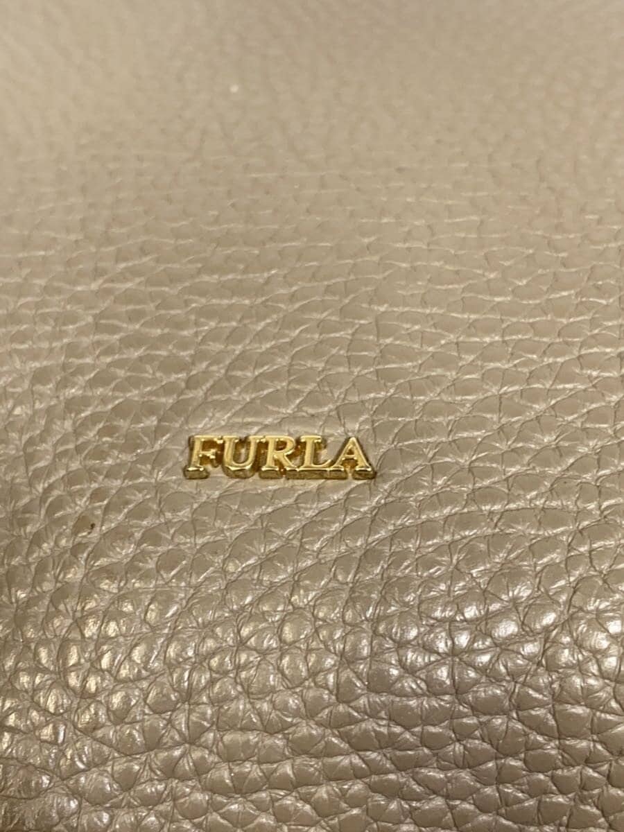 FURLA Handbag Leather GRY 5
