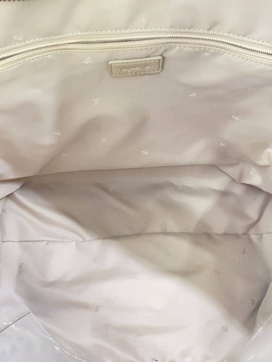 agnes b. Tote Bag Leather BEG 6