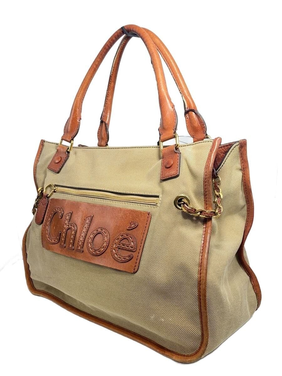 Chloe Harley Tote Bag Canvas BEG 2