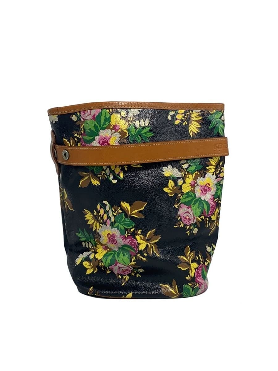 KENZO Shoulder Bag PVC BLK Floral