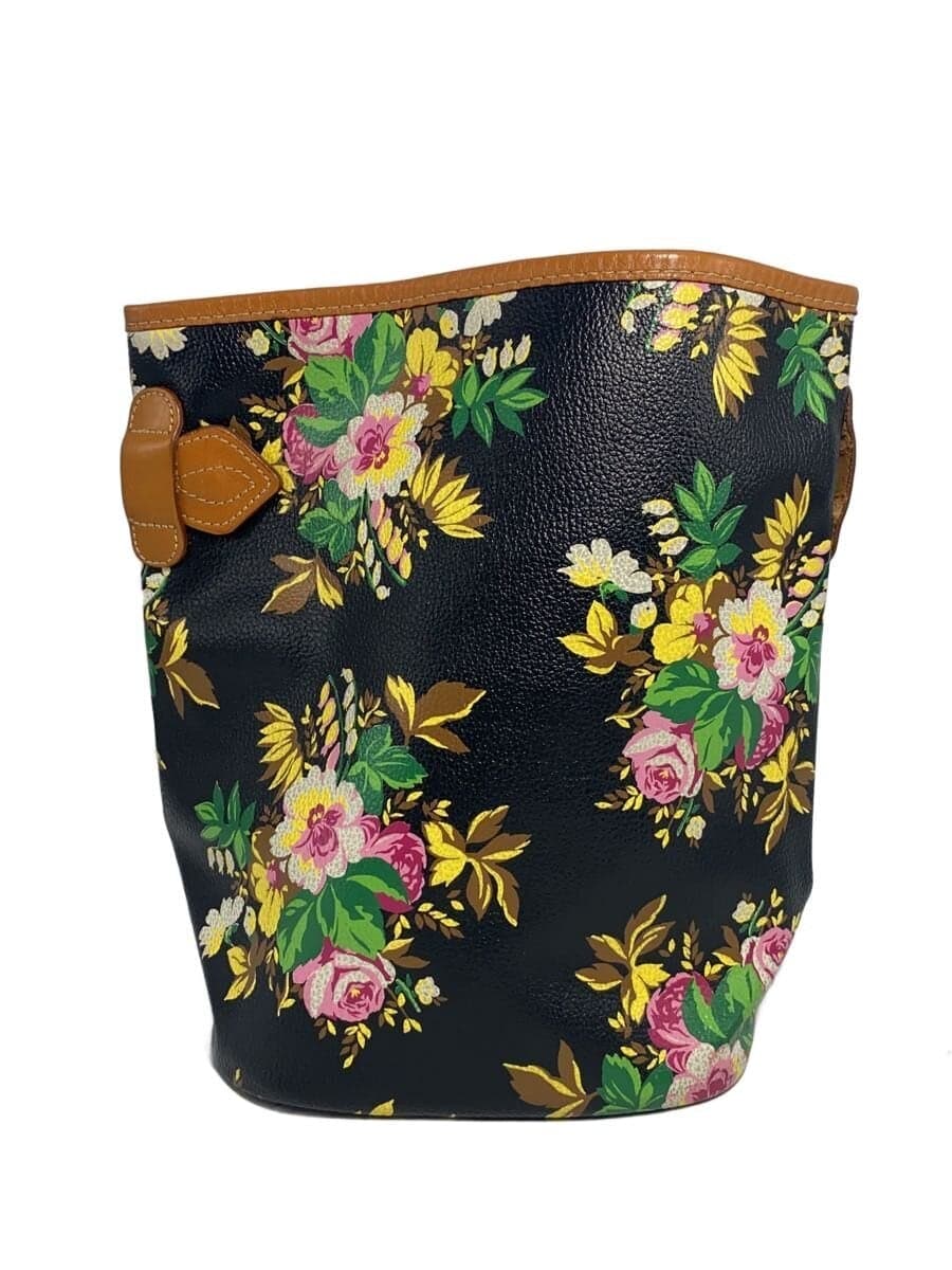 KENZO Shoulder Bag PVC BLK Floral 3