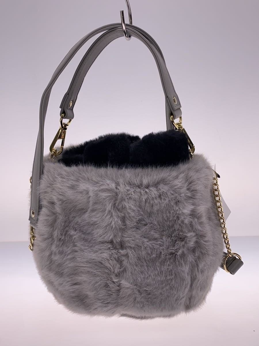 MARY QUANT Shoulder Bag Fur GRY Solid 220-864275-010-0 3