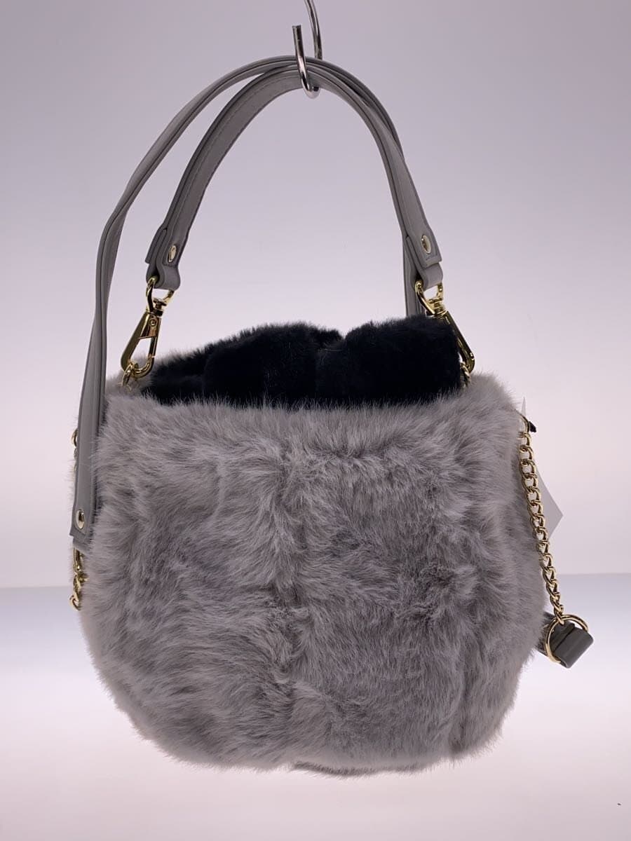 MARY QUANT Shoulder Bag Fur GRY Solid 220-864275-010-0 3