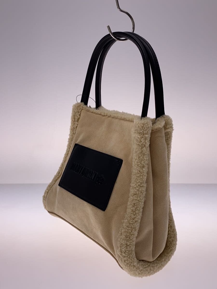 MARY QUANT Reversible Shoulder Bag BEG Solid 2