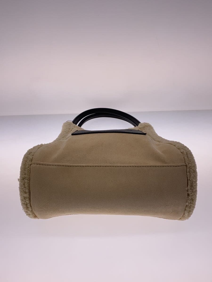 MARY QUANT Reversible Shoulder Bag BEG Solid 4