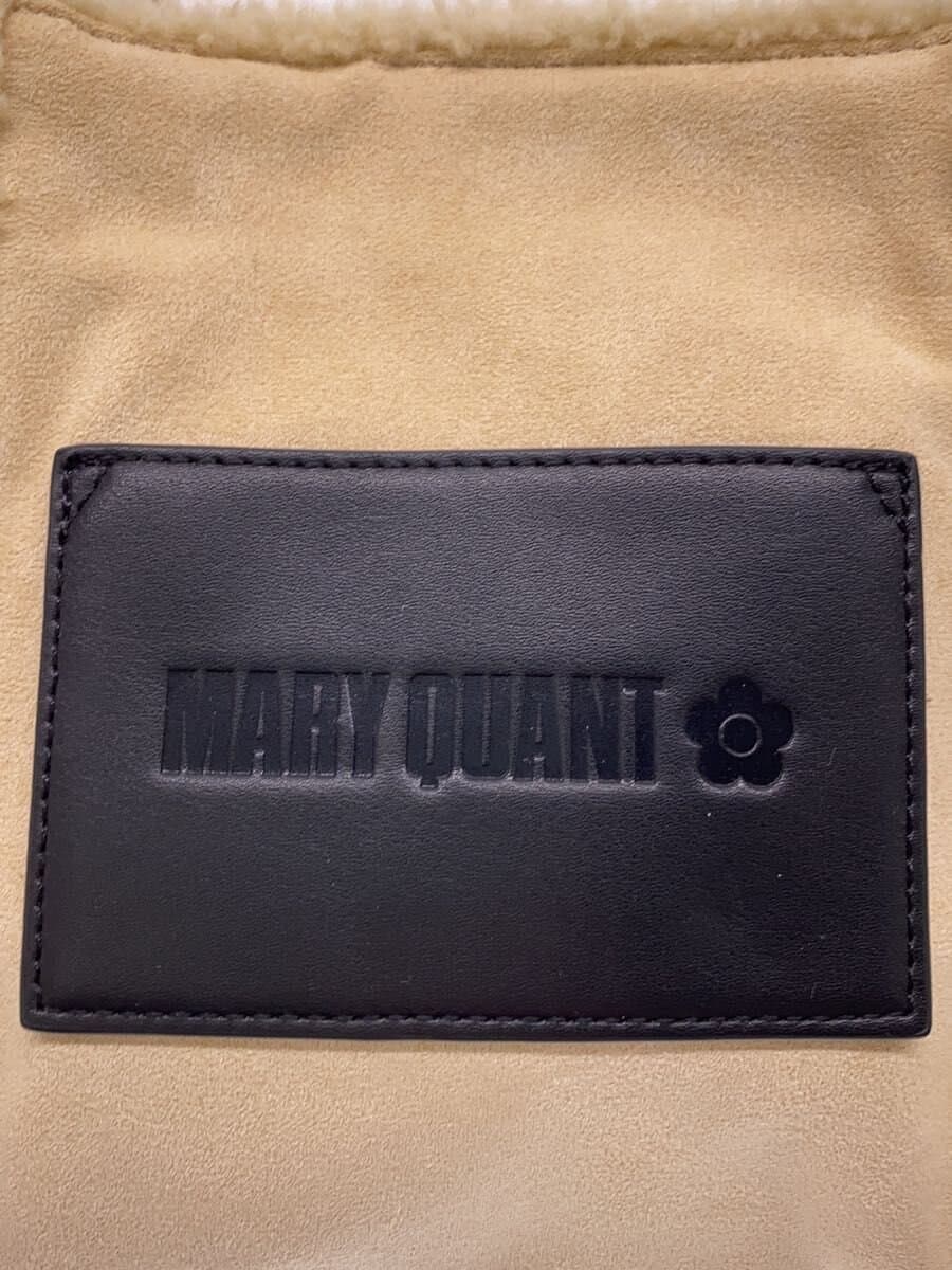 MARY QUANT Reversible Shoulder Bag BEG Solid 5