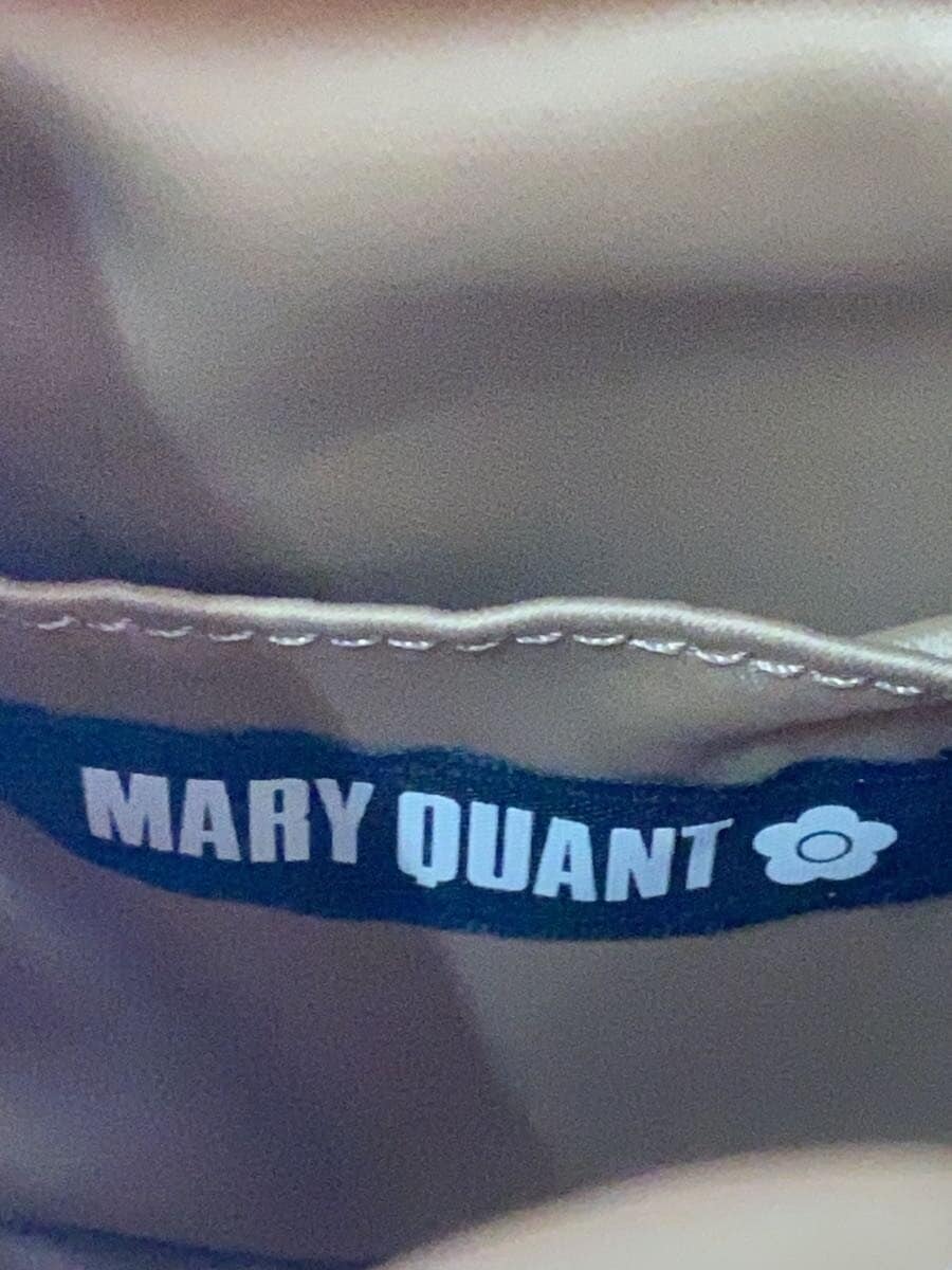 MARY QUANT Shoulder Bag Leather Black Floral Pattern 5