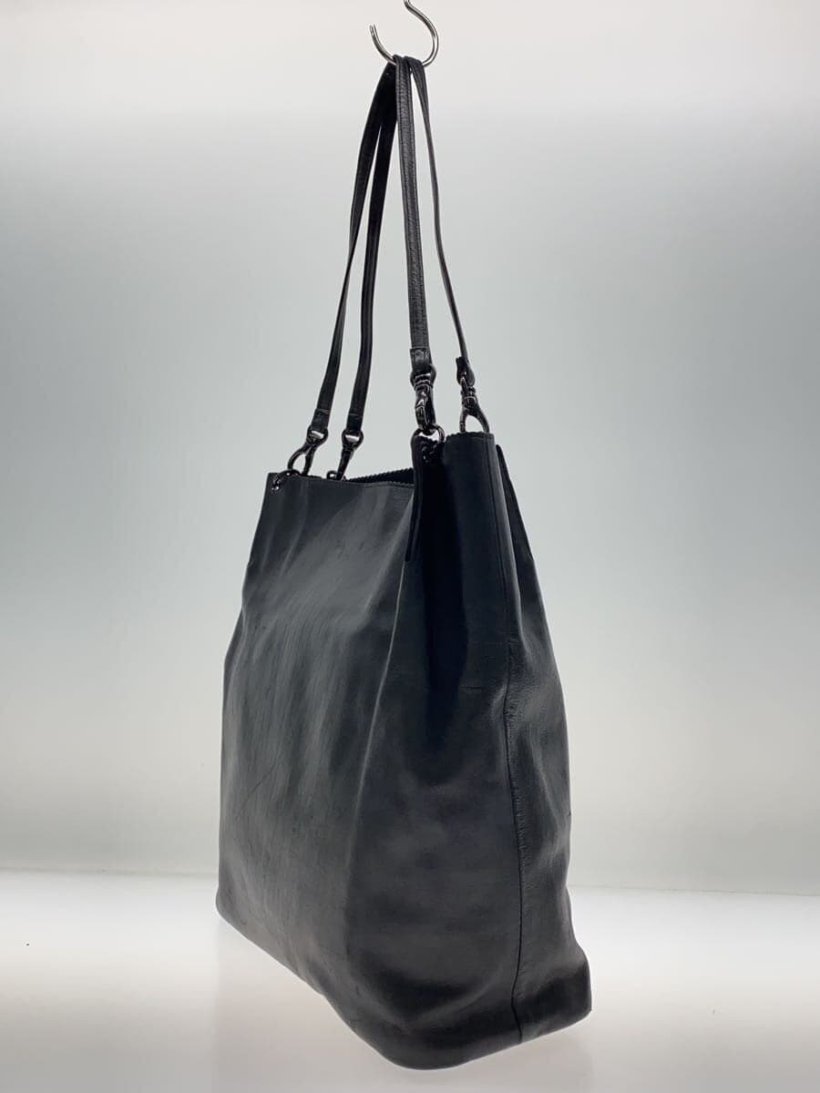 YOHJI YAMAMOTO + NOIR Tote Bag Cowhide BLK nd-i07-707 2