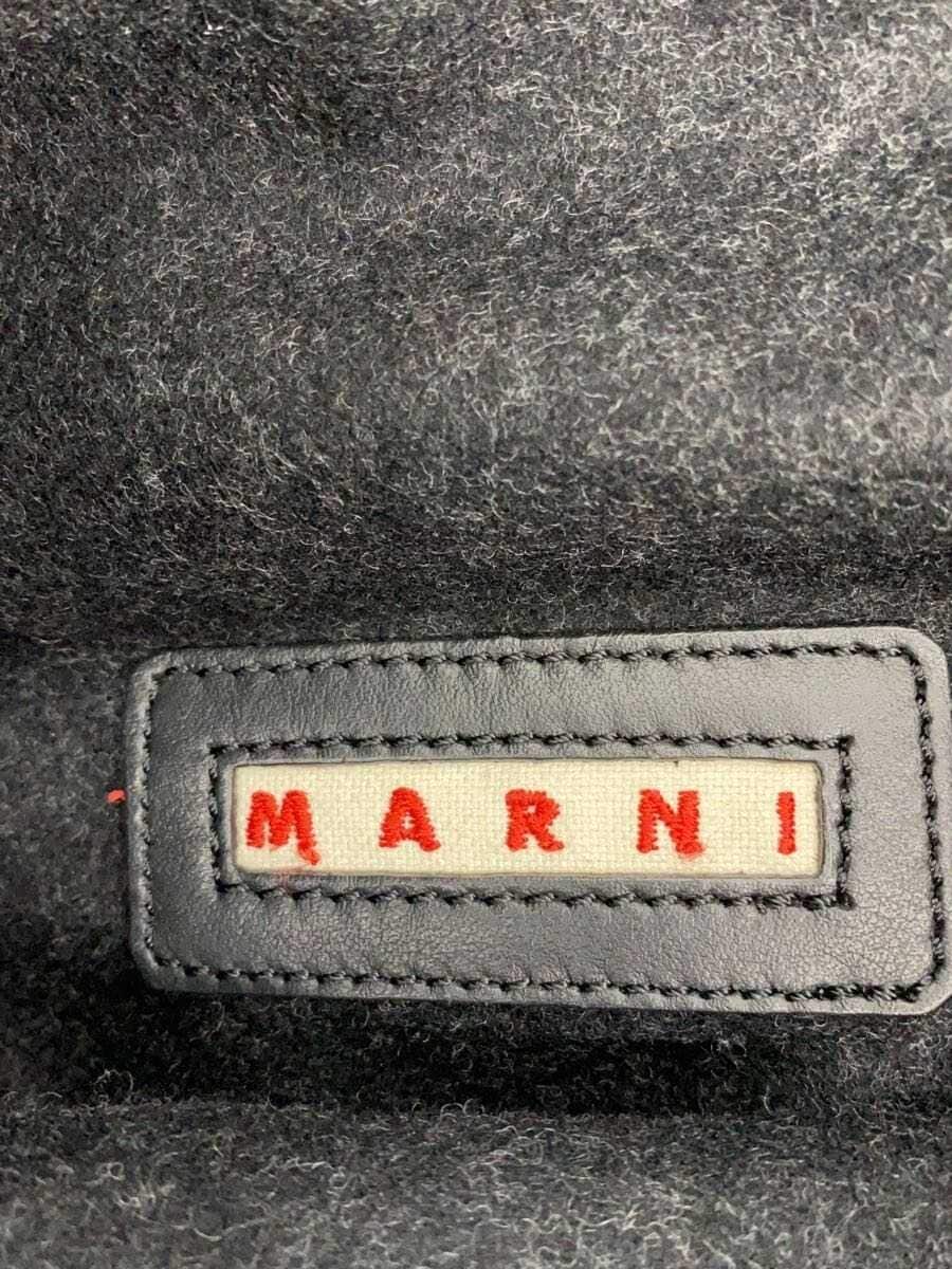 MARNI Backpack Leather Black Slight scuffing on corners 5