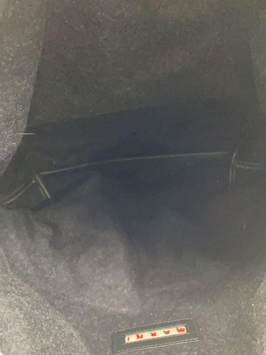 MARNI Backpack Leather Black Slight scuffing on corners 6