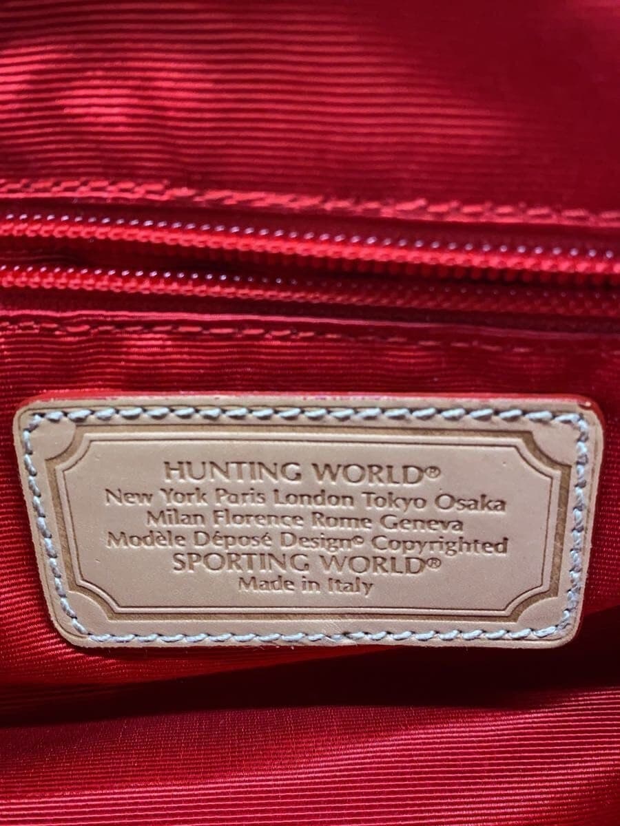 HUNTING WORLD Tote Bag Leather BLK 5