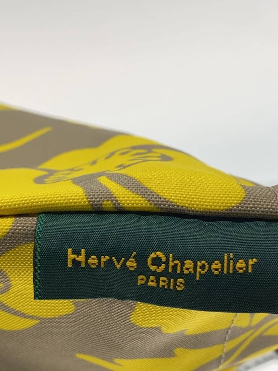 Herve Chapelier Arabesque Boat-shaped Tote Handbag Polyester YLW Floral Print 5