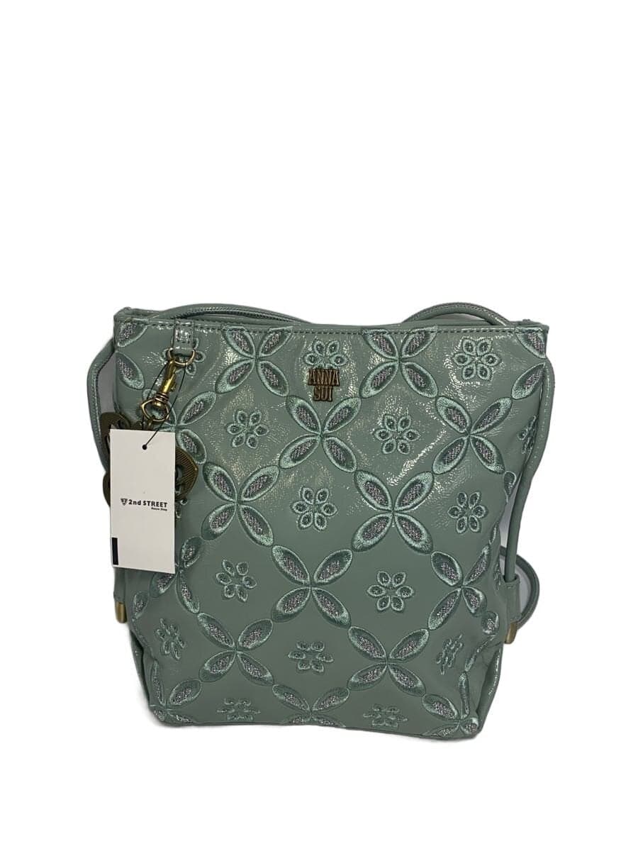 ANNA SUI New Garden Mini Shoulder Shoulder Bag -- GRN All-over Pattern