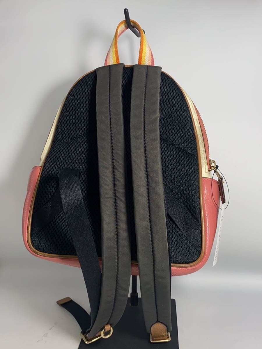 COACH Backpack Leather Beige All-over pattern C8257 3