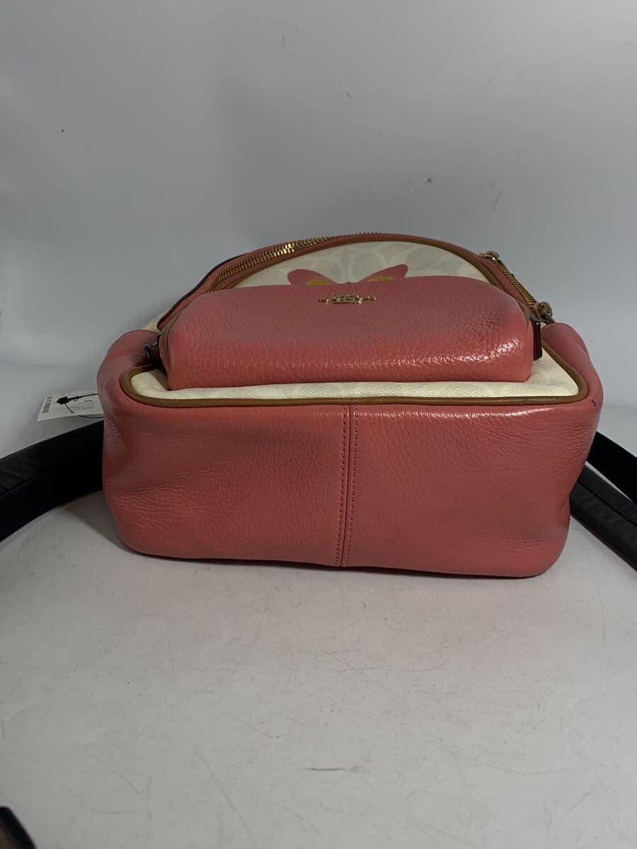 COACH Backpack Leather Beige All-over pattern C8257 4