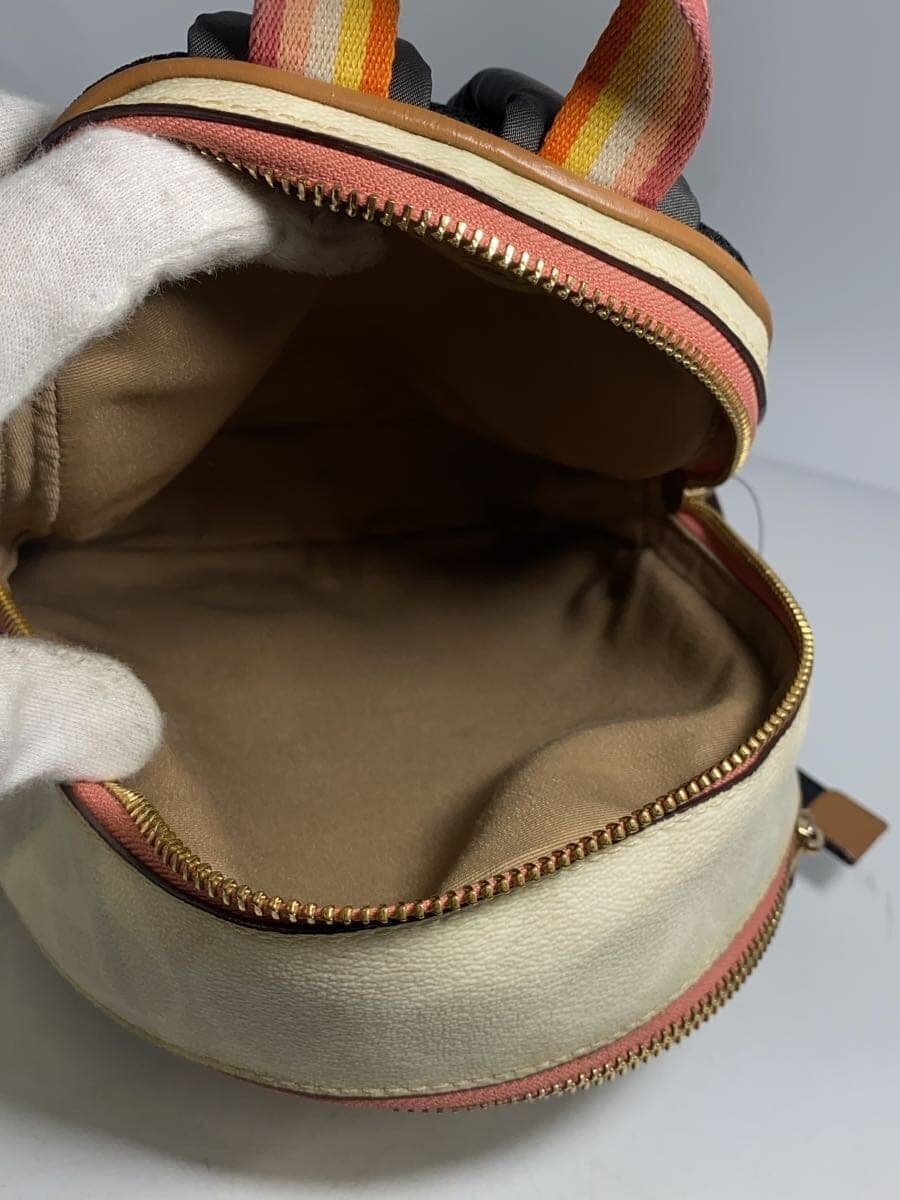 COACH Backpack Leather Beige All-over pattern C8257 6