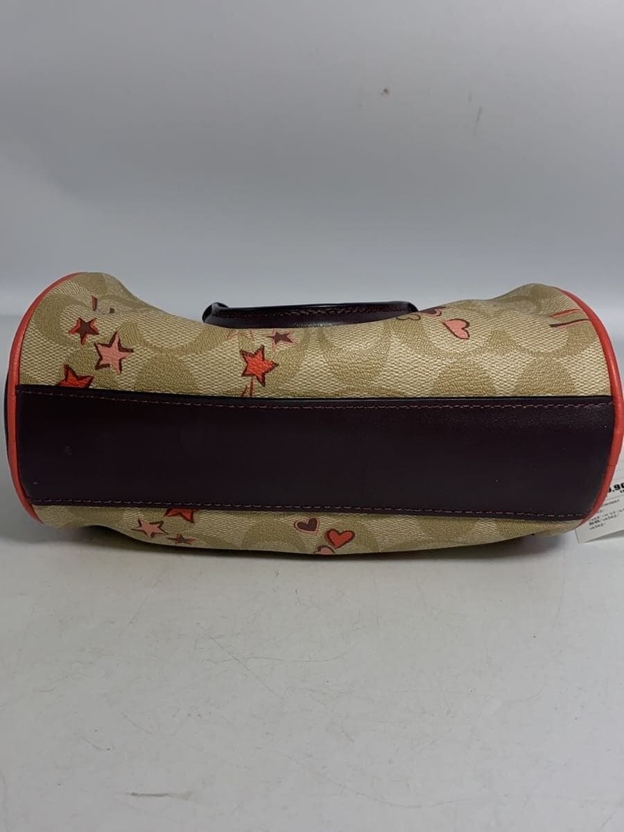 COACH shoulder bag leather BEG all-over pattern ck562 4