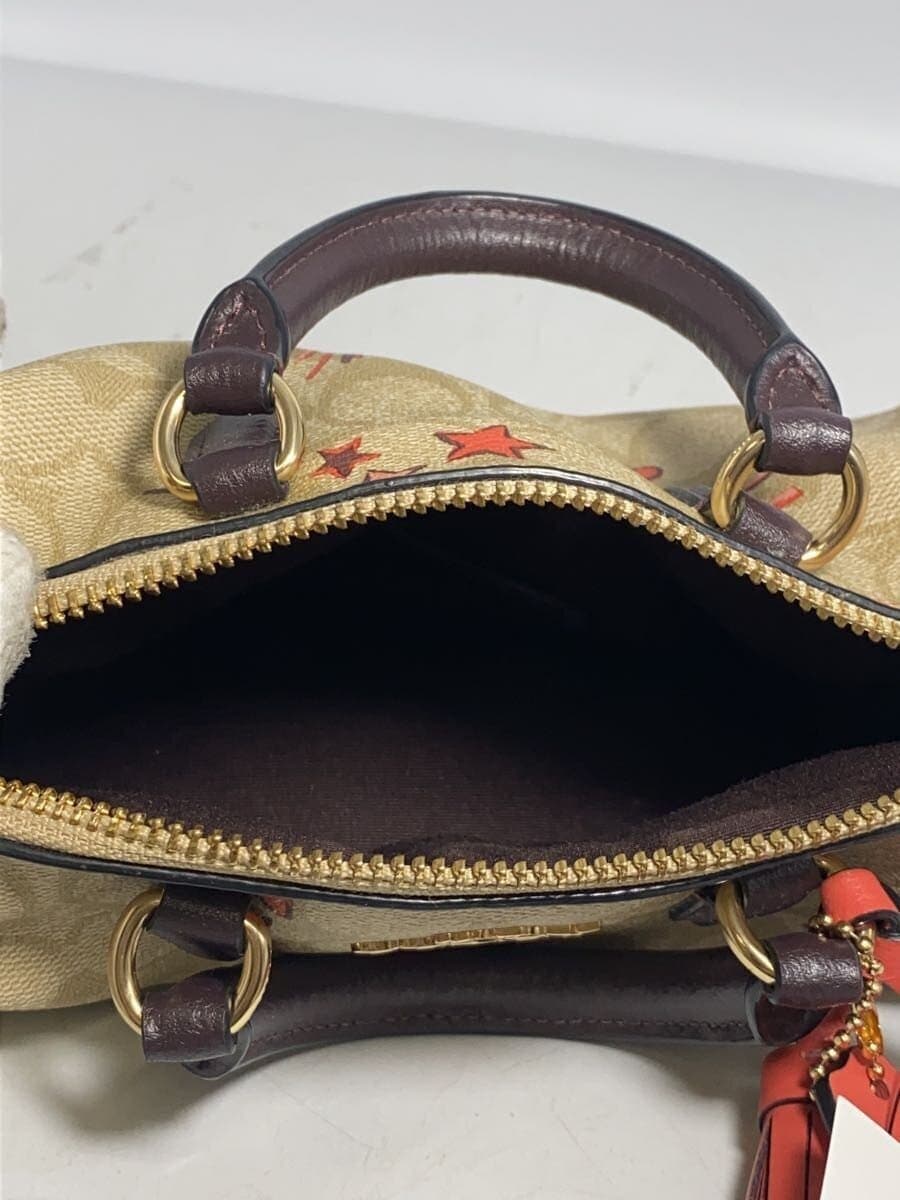 COACH shoulder bag leather BEG all-over pattern ck562 6