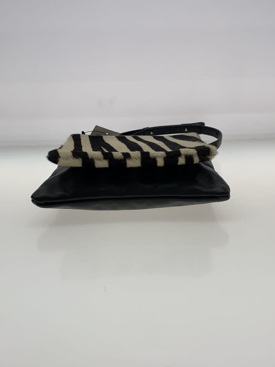 JUNYA WATANABE COMME des GARCONS Pony Hair Zebra Pattern Shoulder Bag Leather BLK Animal JQ-K 202 4