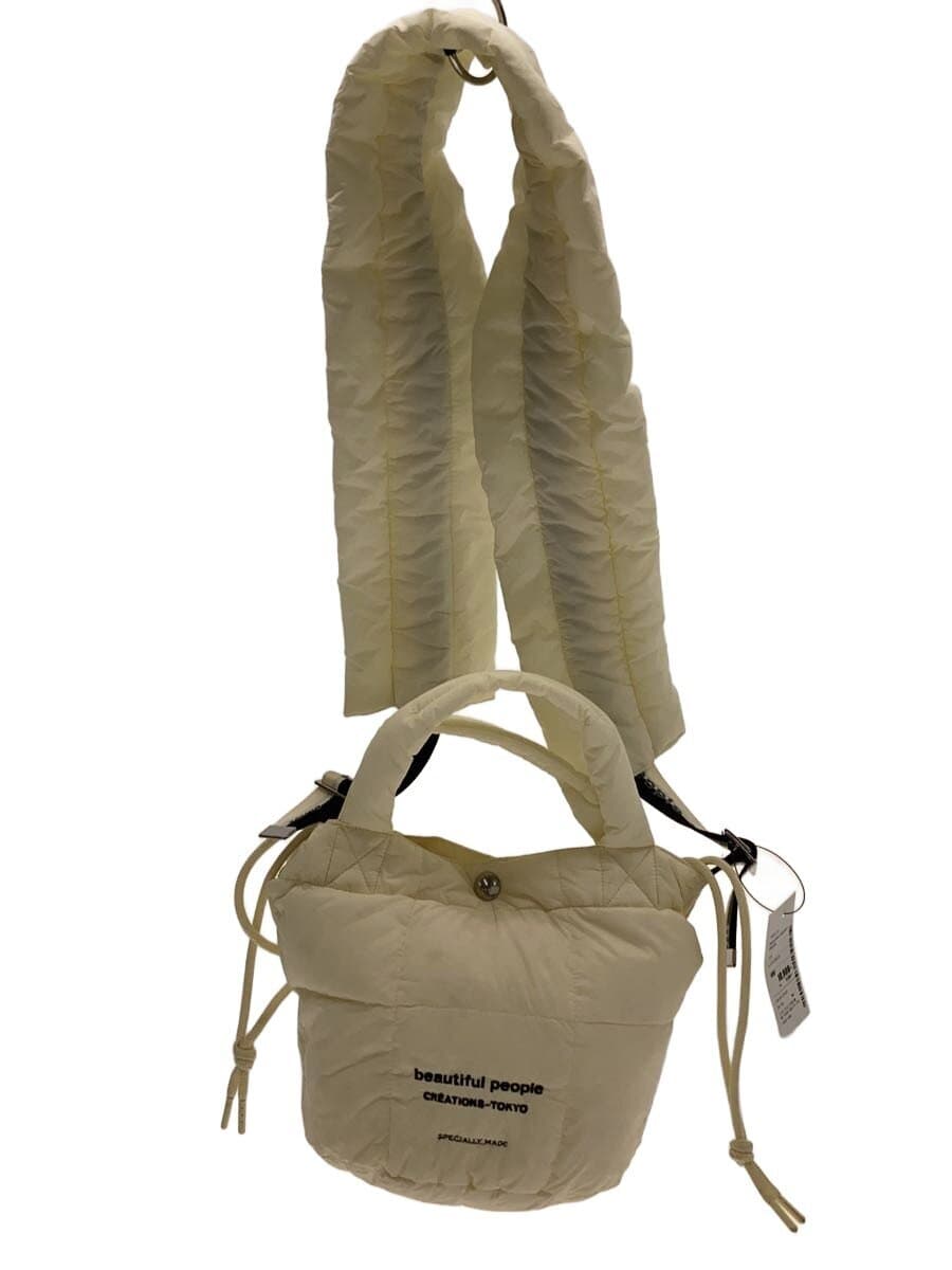 beautiful people x TAIONPATTED MINI TOTE SHOULDER BAG Nylon CRM Solid 1465611984