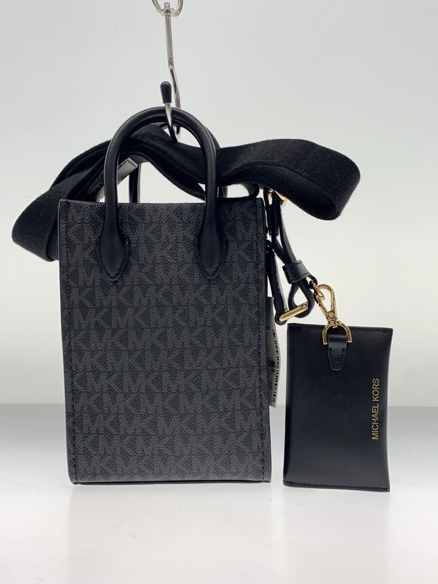 MICHAEL KORS Shoulder Bag Leather BLK All Over Pattern 3