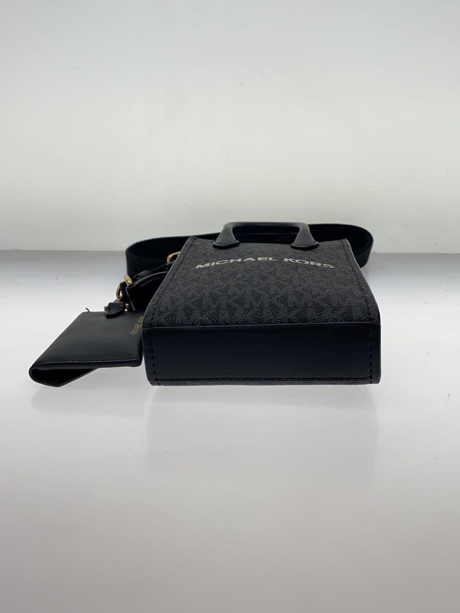 MICHAEL KORS Shoulder Bag Leather BLK All Over Pattern 4