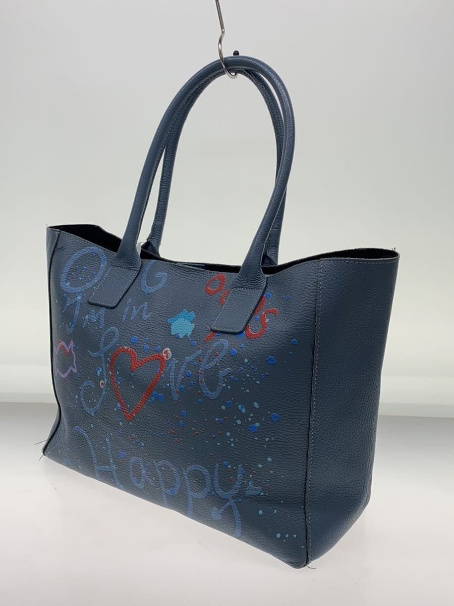 Other Brand ALBERTO BONI Tote Bag Leather BLU 2