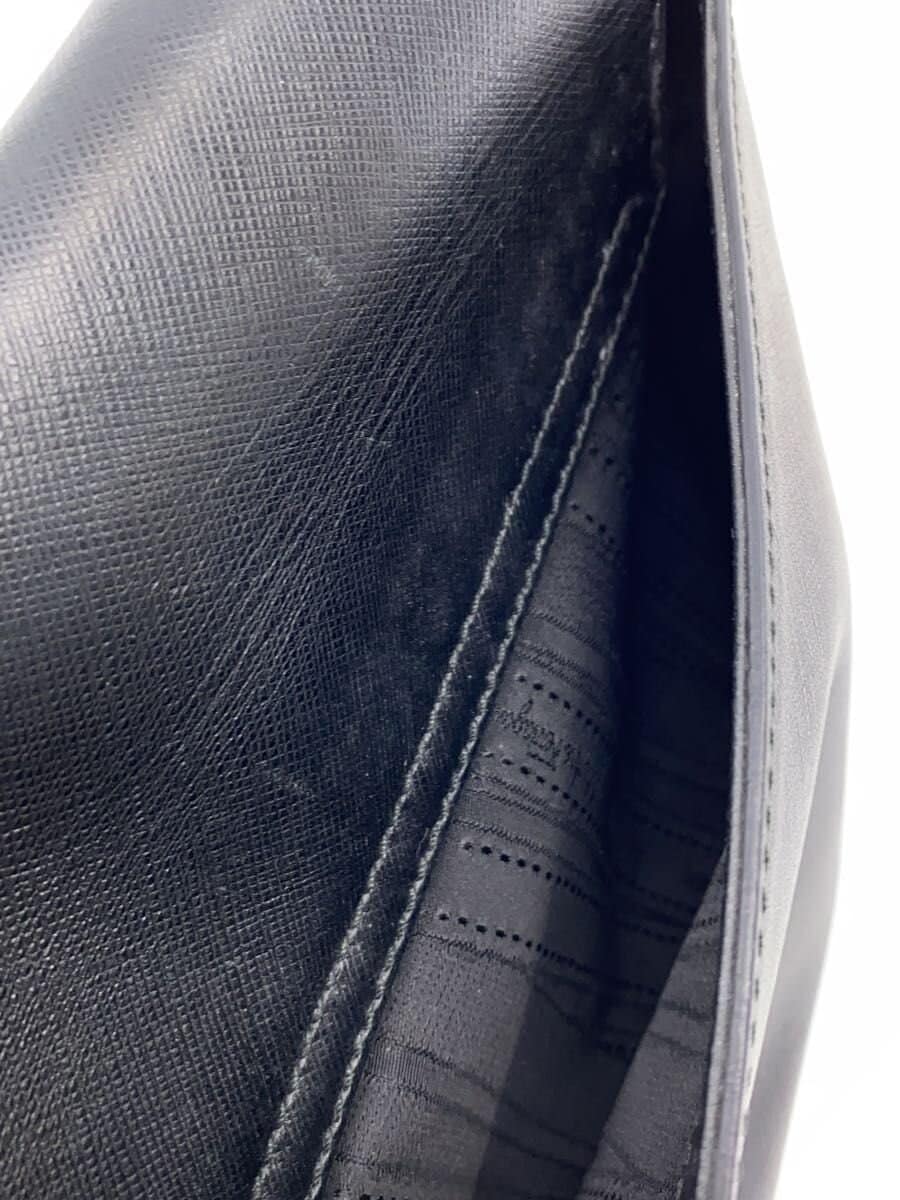 Salvatore Ferragamo Gancini Chain Shoulder Handbag Leather BLK 7