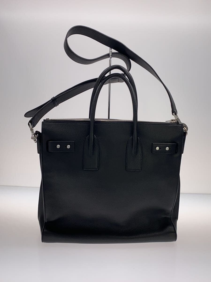 SAINT LAURENT Shoulder Bag Leather BLK Solid 480583 3