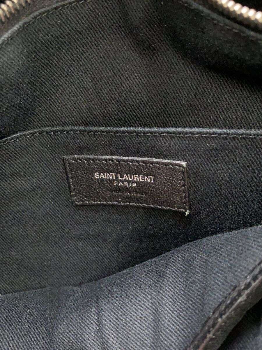 SAINT LAURENT Shoulder Bag Leather BLK Solid 480583 5